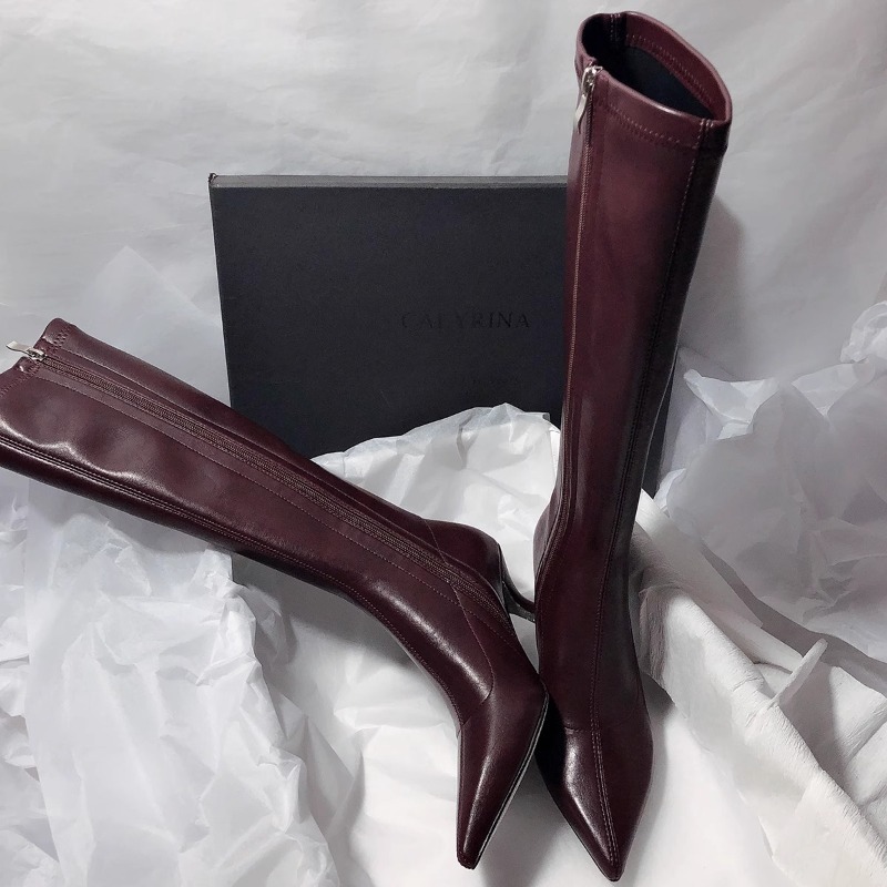 Women'S Fashion Knee High Boots - Jesienne, modne botki na szpilce, damskie,