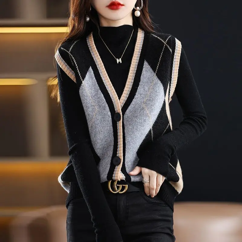 Women'S Fashion Vest Tops - Damska odzież wiosenno-jesienna Sweter Kamizelka Płaszcz