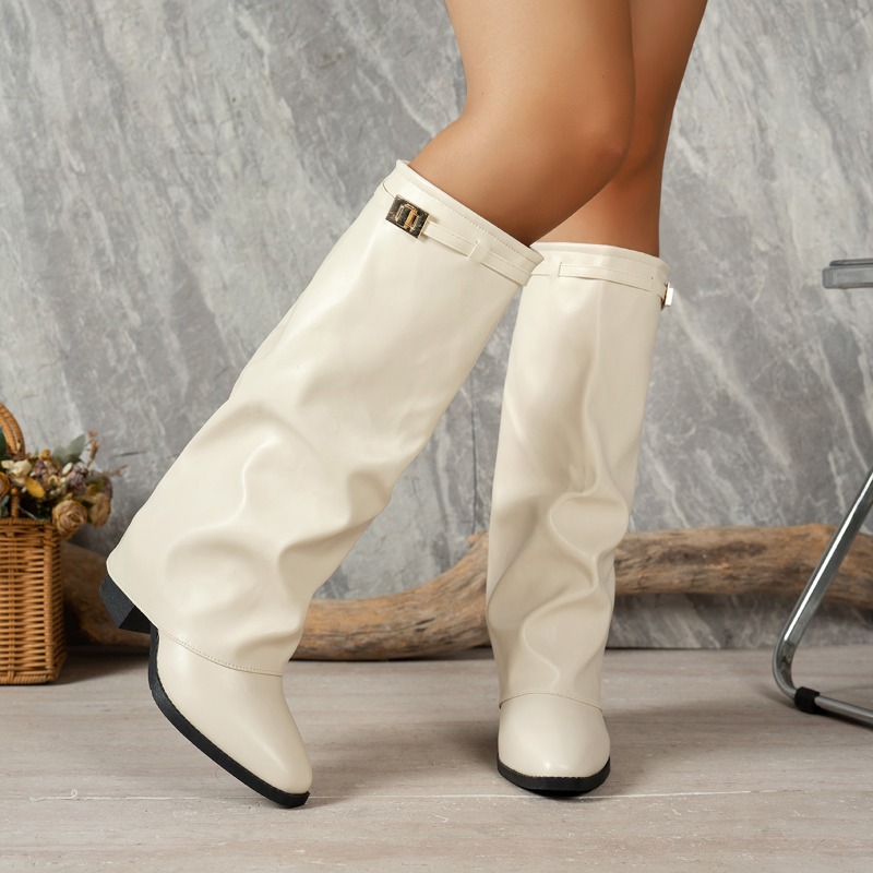 Wiosna Jesień Nowy Prosty Styl – Women'S Fashion Knee High Boots recenzja i cena