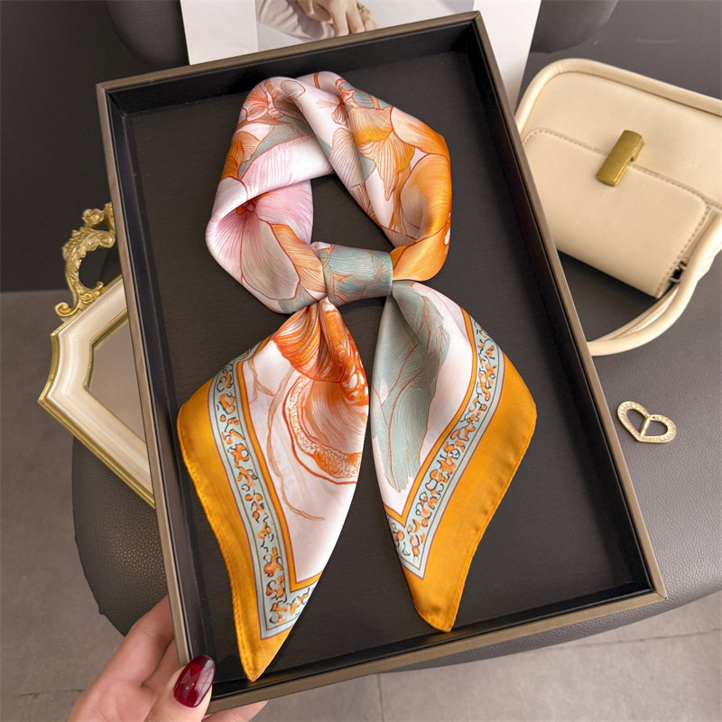 Hidżab z jedwabiu w kwiatowy w – Women Fashion Necktie recenzja i cena